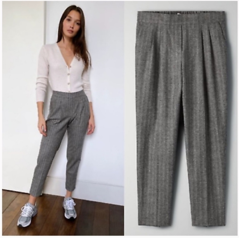 Aritzia Babaton Cohen Wool Cashmere  Blend Cropped Pants Sz 10